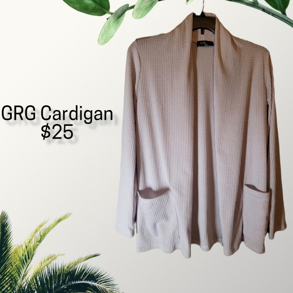 Lilac Waffle Knit Cardigan